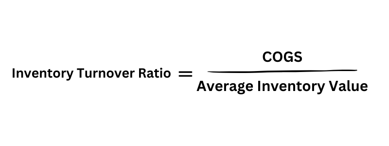 inventory turnover ratio formula