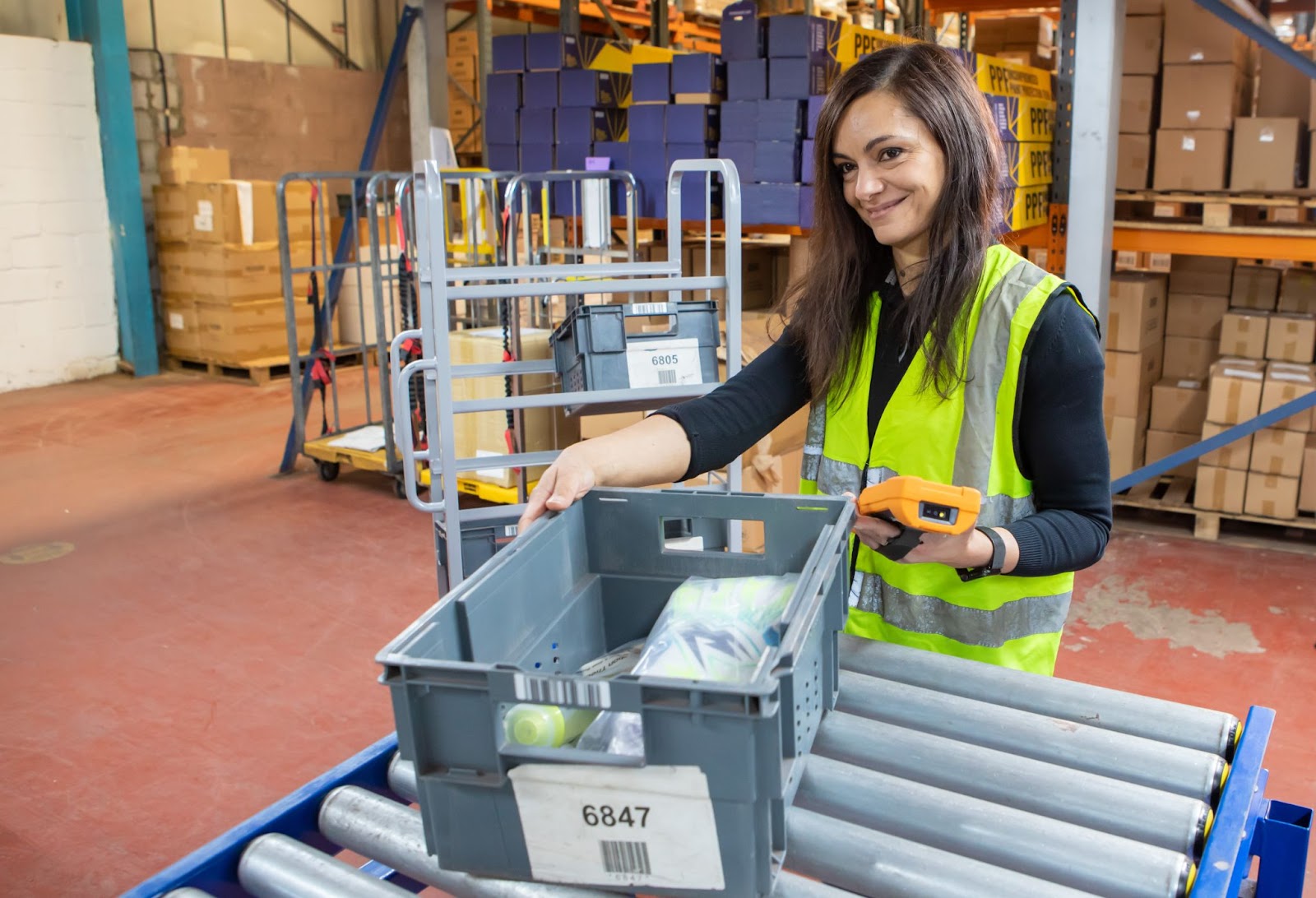 Woman Working 3PL Warehouse